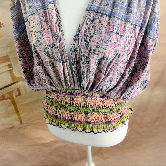 NEW Free People Next Vacation Top in Black Combo - Picture 8 of 11